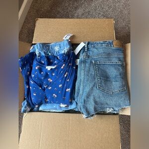 Box full of name brand clothing (34 items)